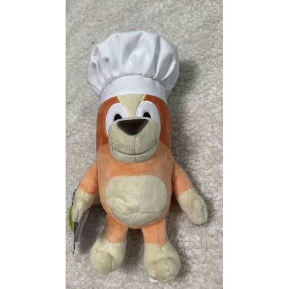 BLUEY &‎ FRIENDS  - CHEF BINGO - 7" PLUSH WITH SPATULA - NEW - Picture 1 of 8